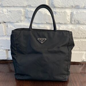 Prada Elegant Black Nylon Handbag